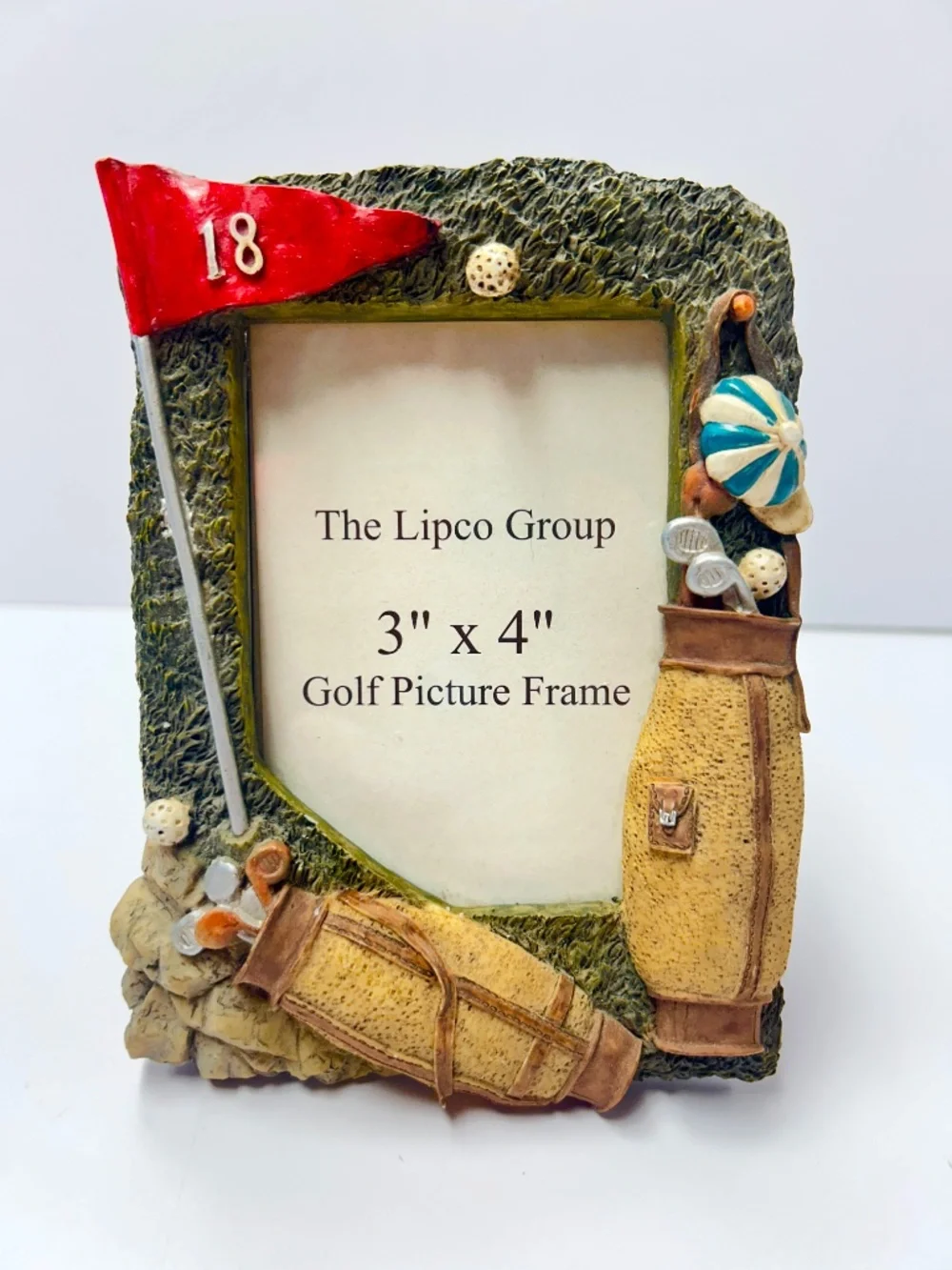 Lot of 3 Golf Themed Picture Frames Pewter Polyresin New